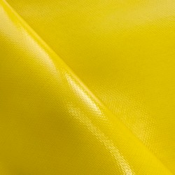 Ткань ПВХ 600 гр/м2 плотная, Жёлтый (Ширина 150см), на отрез  в Красноярске