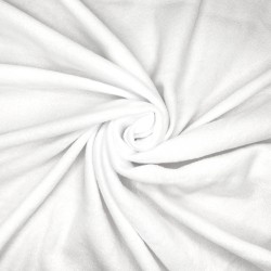 Ткань Флис Односторонний 130 гр/м2, цвет Белый (на отрез)  в Красноярске