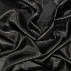 Ткань Атлас-сатин, цвет Черный (на отрез)  в Красноярске