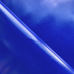 Ткань ПВХ 450 гр/м2, Синий (Ширина 160см), на отрез  в Красноярске